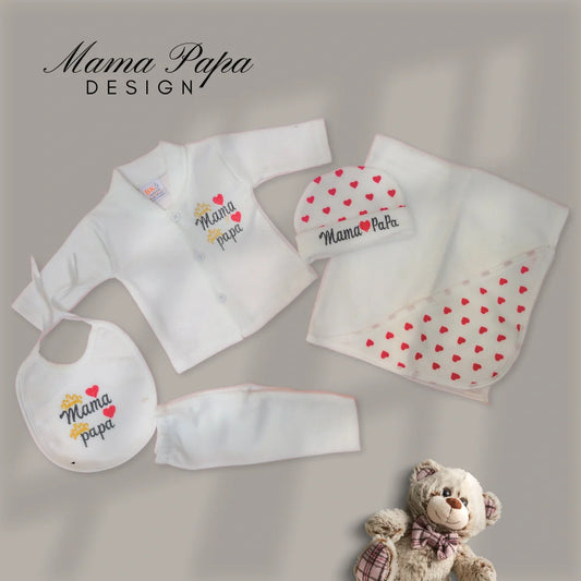 Mama Papa 5 Pcs Starter Set with Blanket