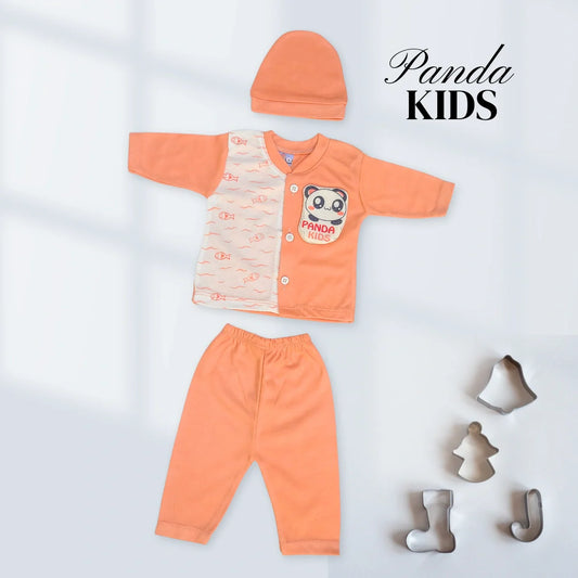Panda Kids 3 Pcs Suit with Cap - Orange
