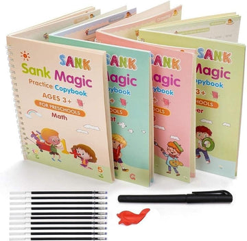 Reusable Magic Practice Copybook for Kids - 4 Books set