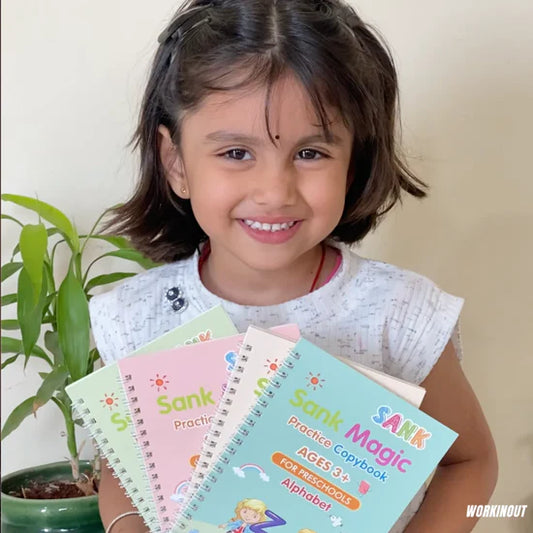 Reusable Magic Practice Copybook for Kids - 4 Books set