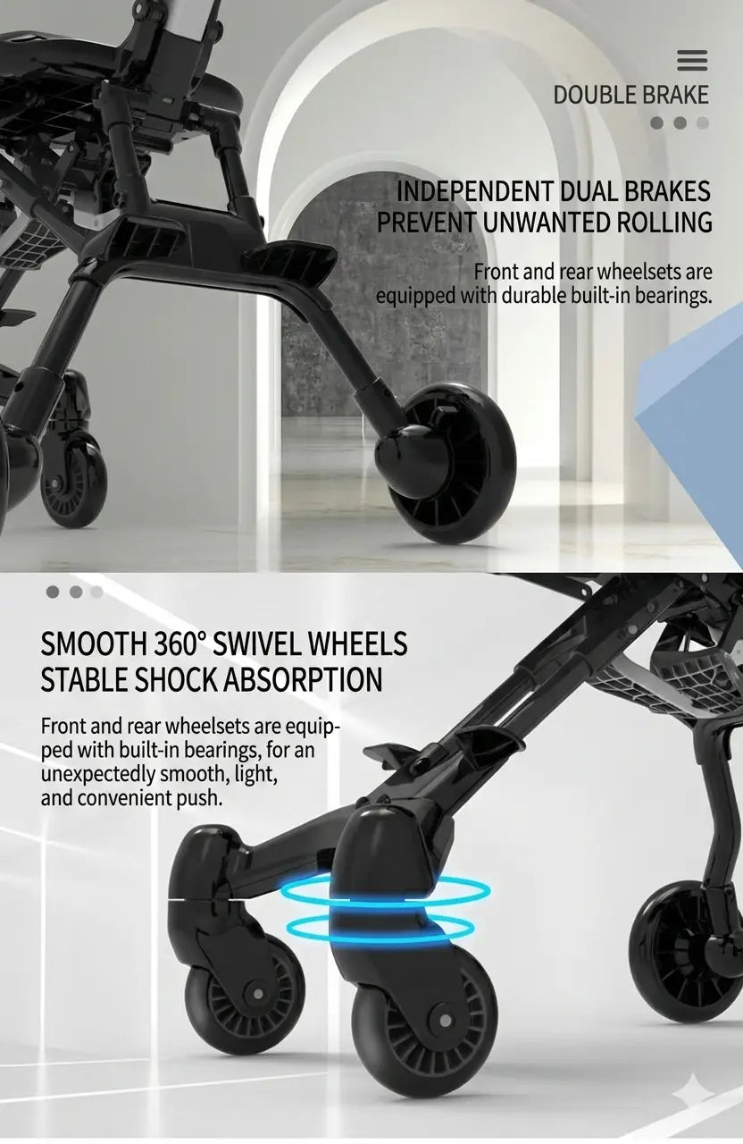 High-Landscape Foldable Baby Stroller