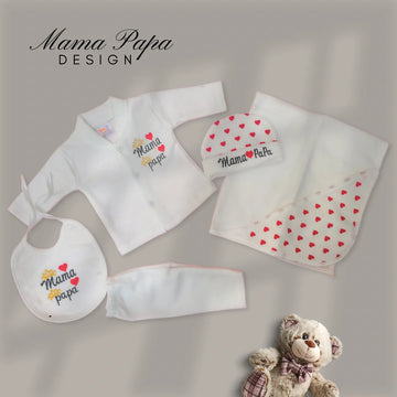 Mama Papa 5 Pcs Starter Set with Blanket