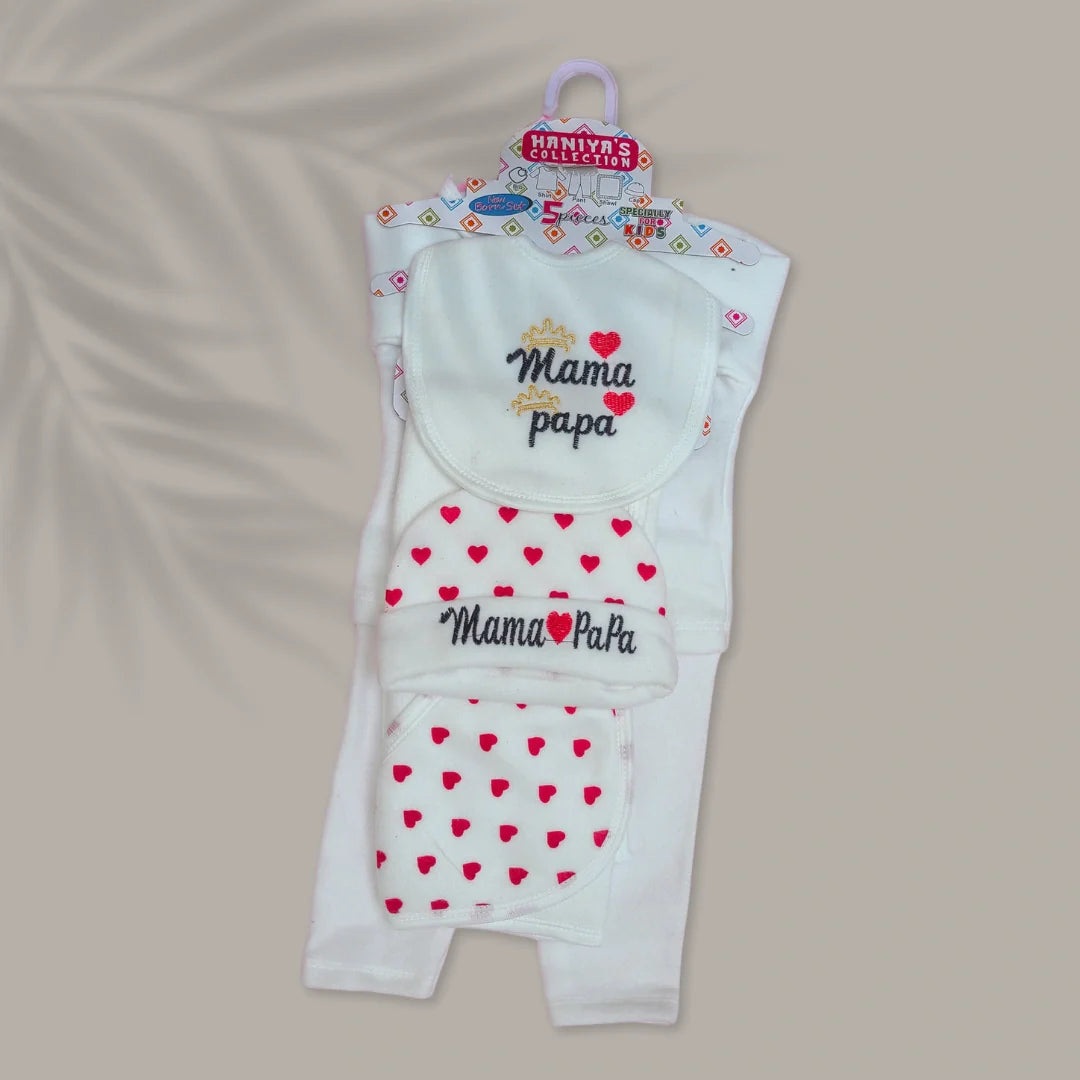 Mama Papa 5 Pcs Starter Set with Blanket