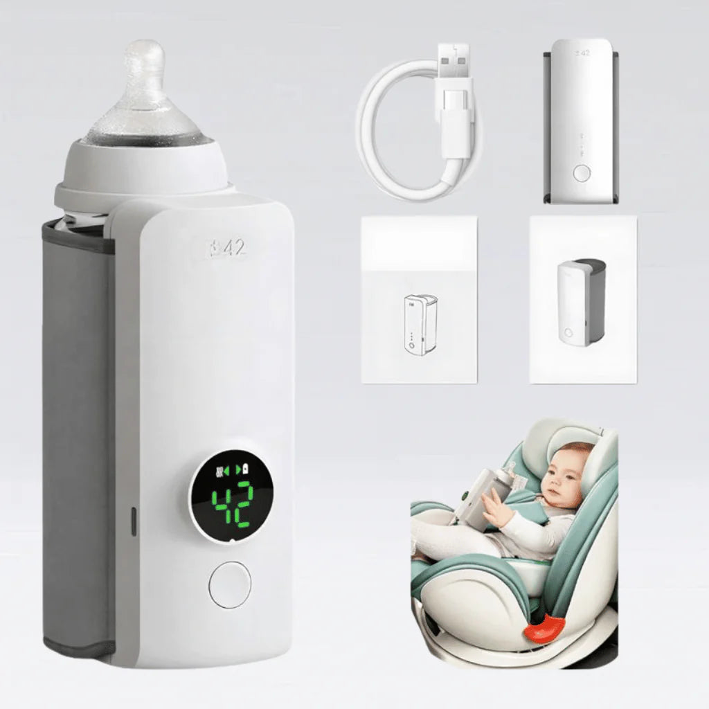 Portable Rechargeable Baby Feeder Warmer - Travel-Friendly Milk Heater