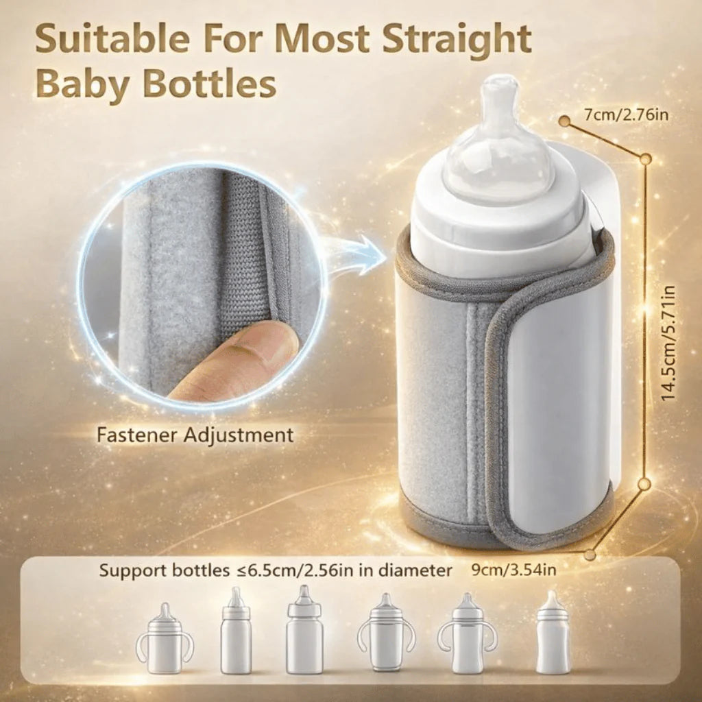 Portable Rechargeable Baby Feeder Warmer - Travel-Friendly Milk Heater