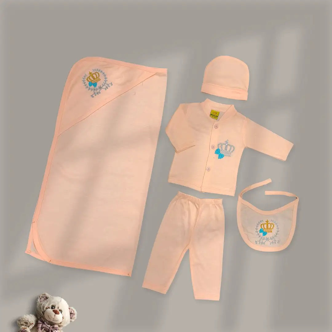 Crown Gift Set- 5 Pcs Suit with Blanket and Cap