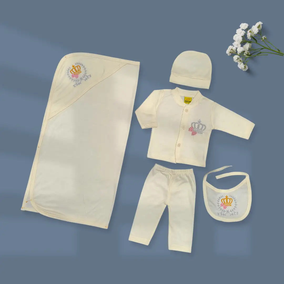 Crown Gift Set- 5 Pcs Suit with Blanket and Cap