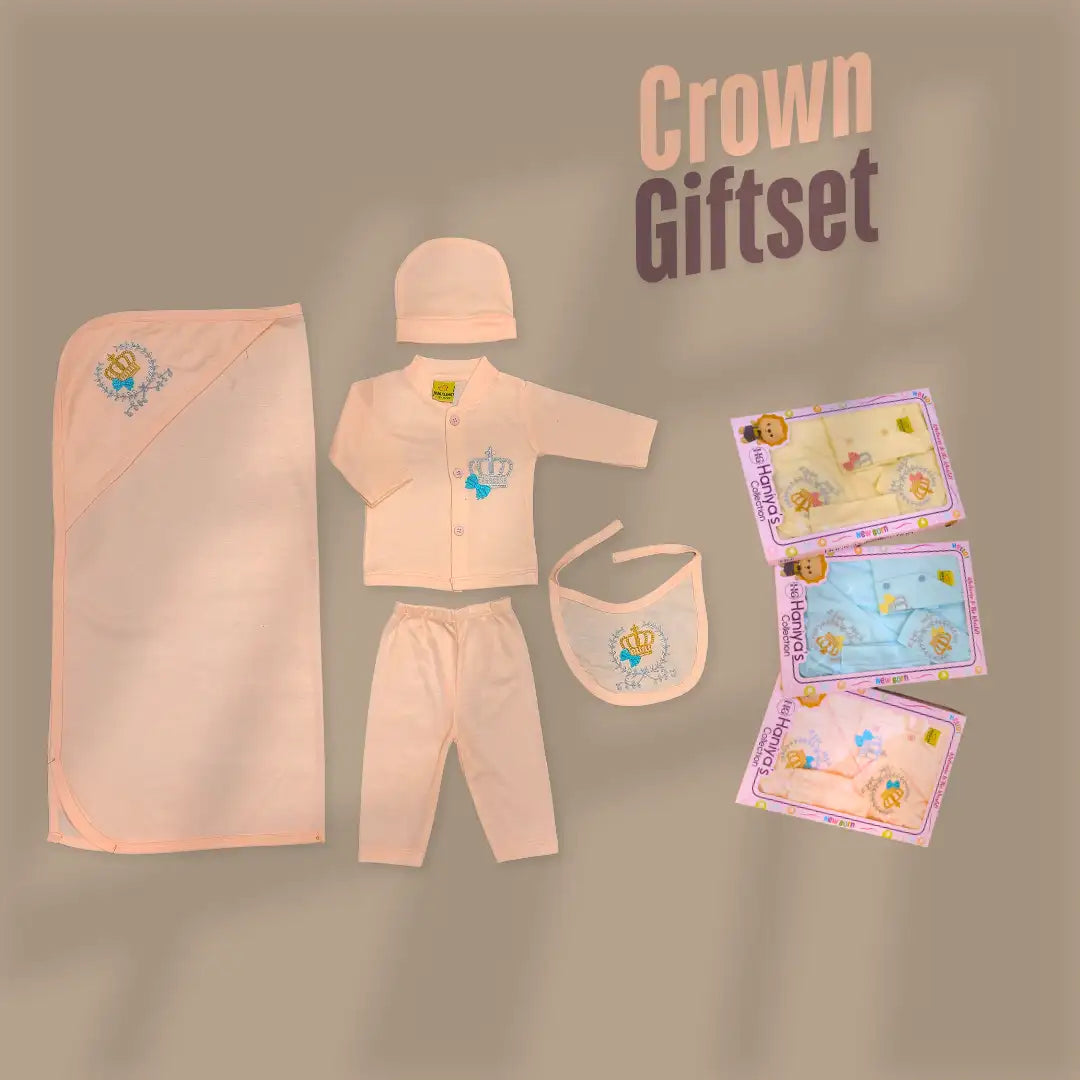 Crown Gift Set- 5 Pcs Suit with Blanket and Cap
