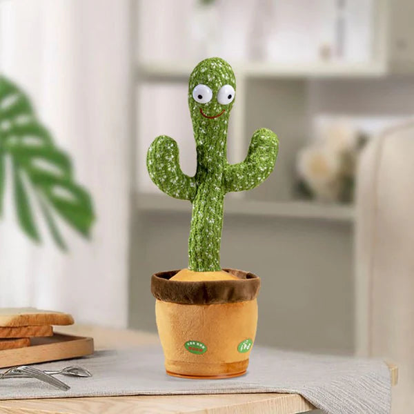 Dancing Talking Cactus Toy with USB Charge – Singing & Mimicking Plush Toy