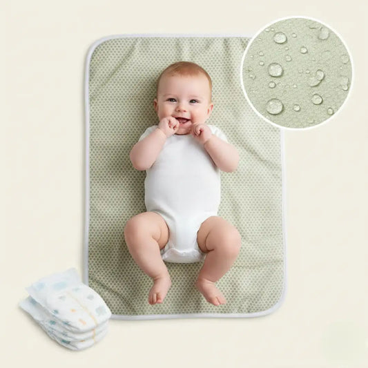 Organic Cotton Baby Changing Mat - Soft & Absorbent Diaper Pad