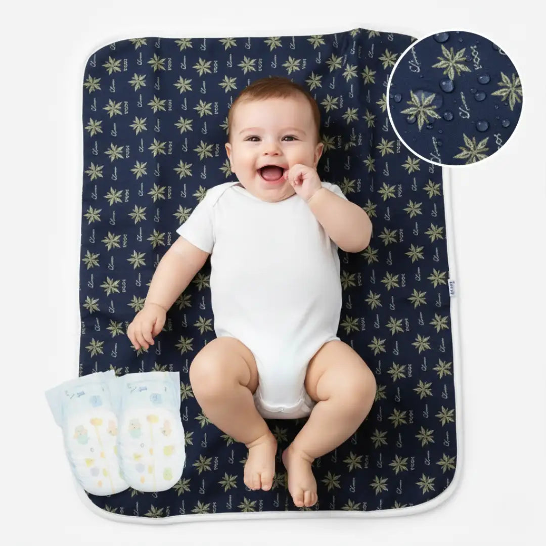 Organic Cotton Baby Changing Mat - Soft & Absorbent Diaper Pad