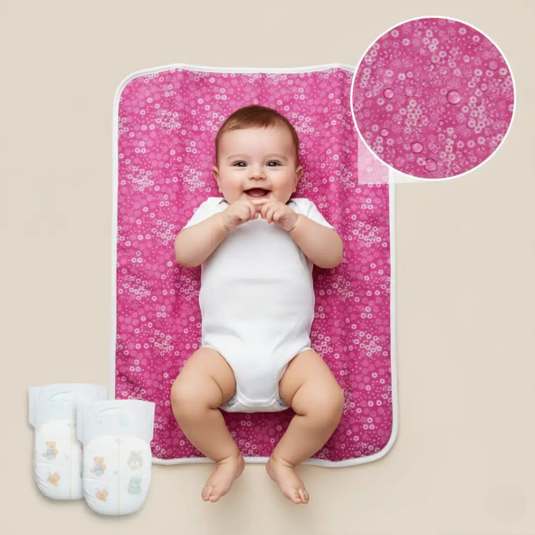 Organic Cotton Baby Changing Mat - Soft & Absorbent Diaper Pad