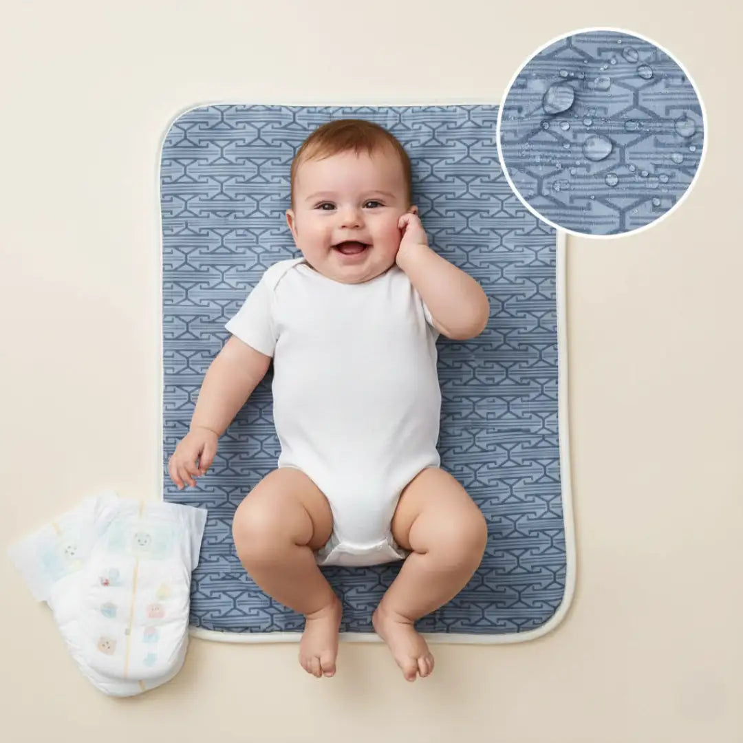 Organic Cotton Baby Changing Mat - Soft & Absorbent Diaper Pad