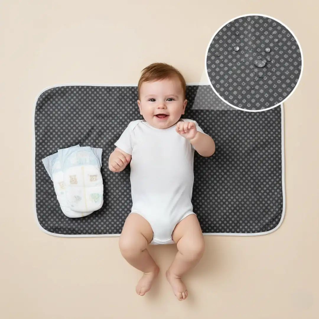 Organic Cotton Baby Changing Mat - Soft & Absorbent Diaper Pad