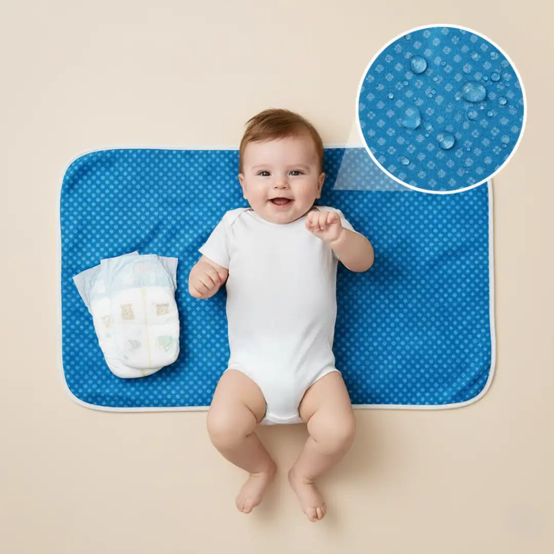 Organic Cotton Baby Changing Mat - Soft & Absorbent Diaper Pad