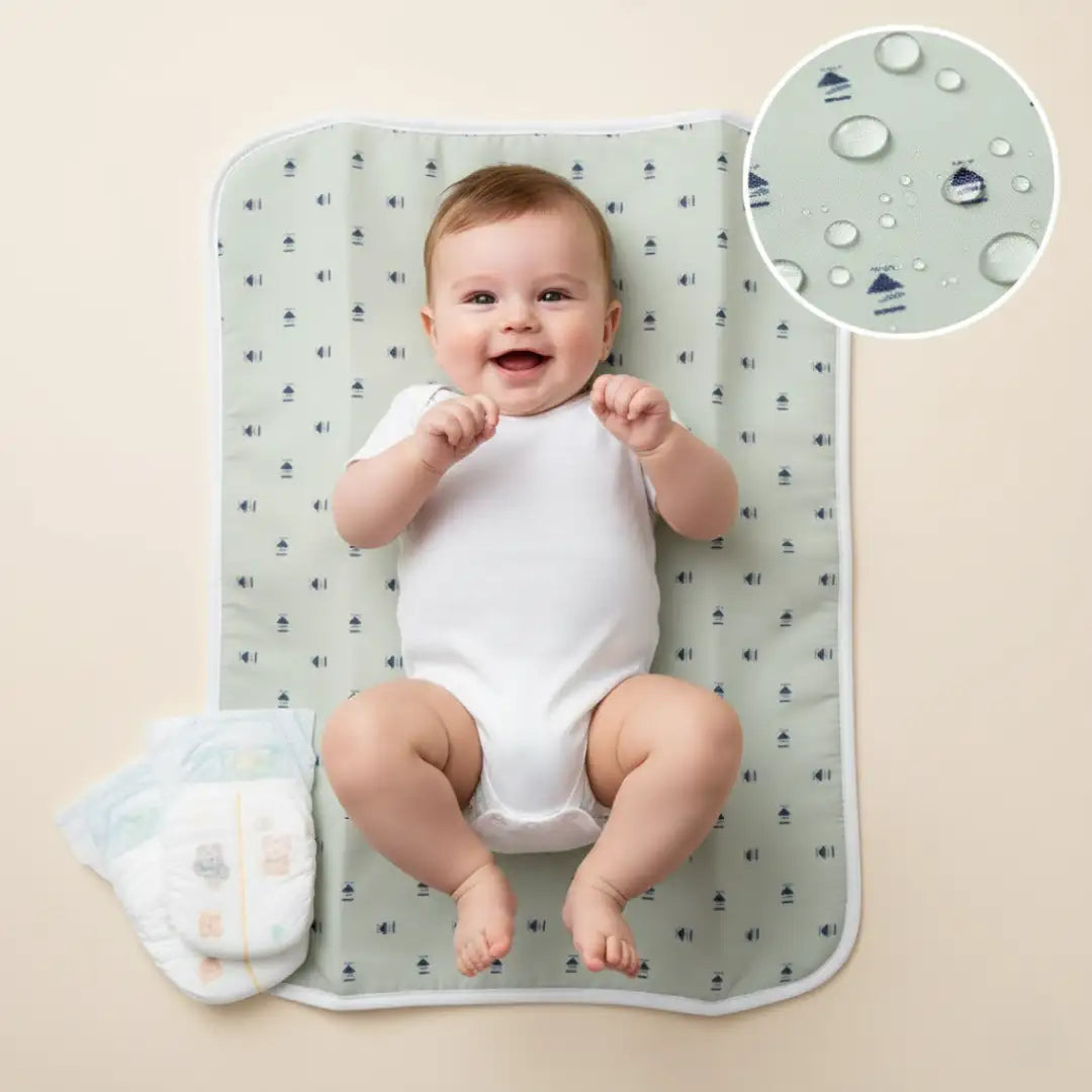 Organic Cotton Baby Changing Mat - Soft & Absorbent Diaper Pad