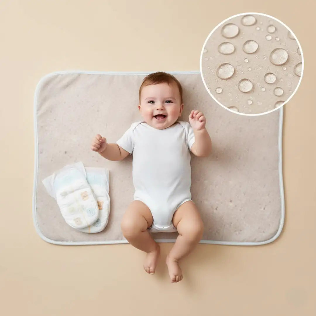 Organic Cotton Baby Changing Mat - Soft & Absorbent Diaper Pad